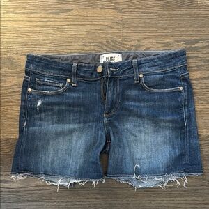 PAIGE Women's Jean Shorts - Dark Blue
